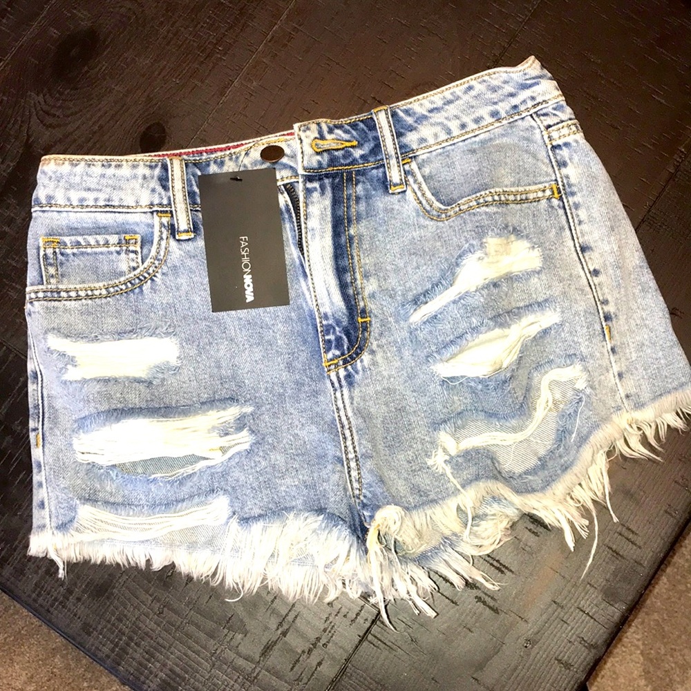 NWT Distressed Jean Shorts